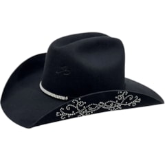 Chapéu Pralana Arizona Aba 10 Strass II Preto 12488