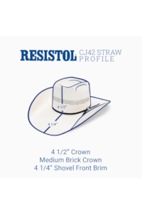 Chapéu Resistol 10x Palha Natural Cody Johnson HOOTIE