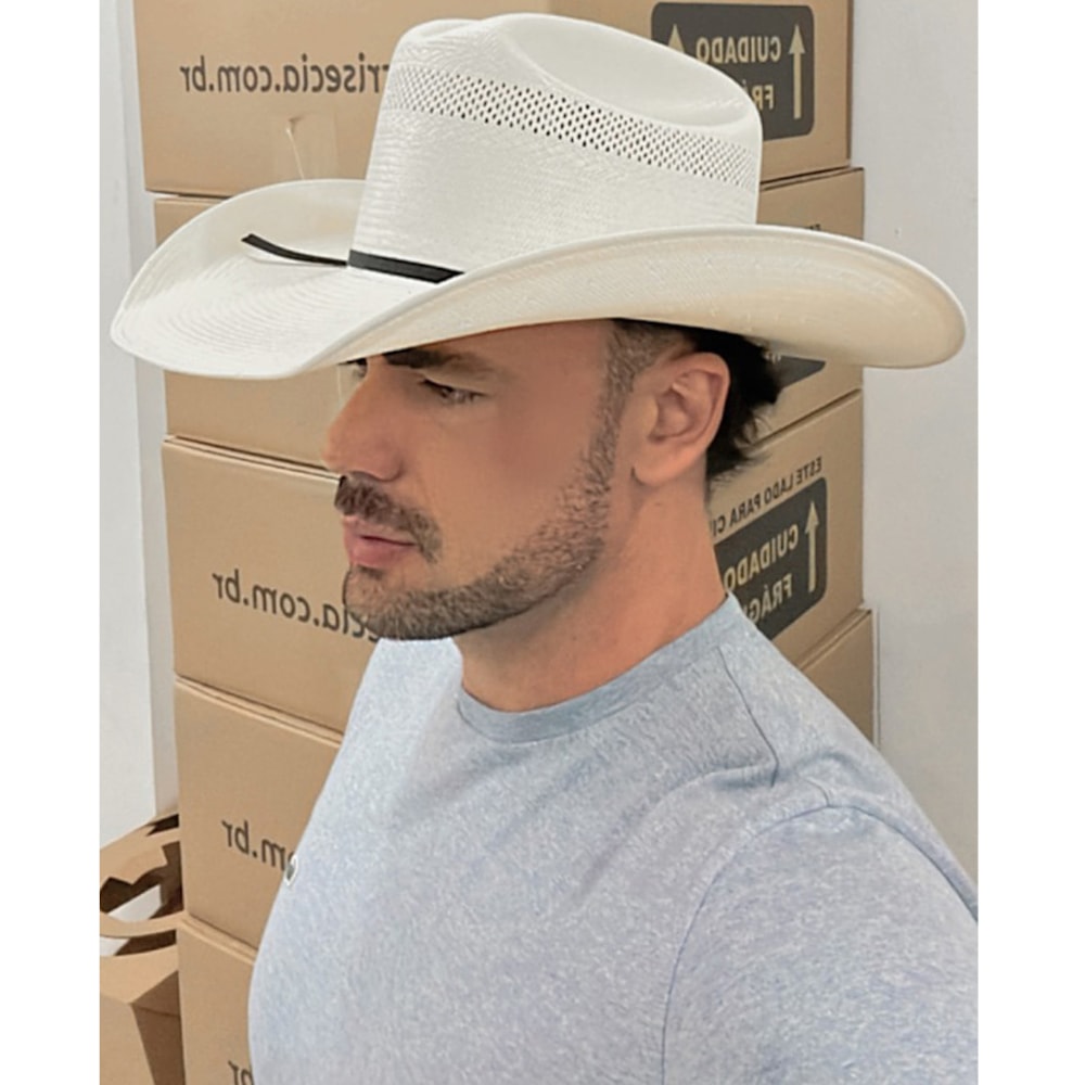 Chapéu Resistol Importado Palha 20X Aba 10 USTRC Big Money