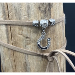 Choker MIN-002 Marrom Claro/Prata