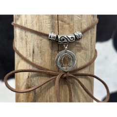 Choker MIN-002 Marrom/Prata
