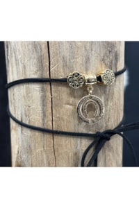 Choker MIN-002 Preto/Dourado