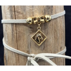 Choker MIN-004 Cru/Dourado