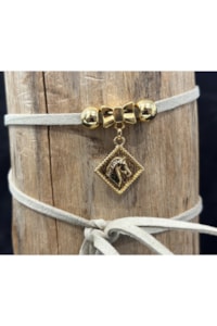 Choker MIN-004 Cru/Dourado