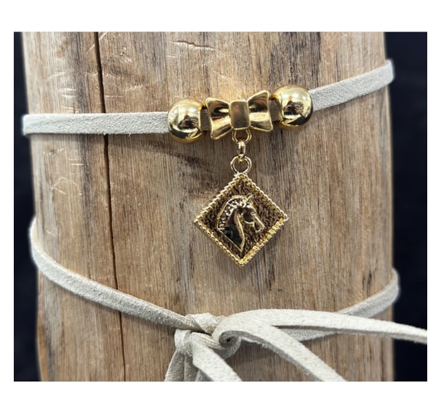 Choker MIN-004 Cru/Dourado