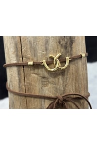 Choker MIN-011 Marrom/Dourado