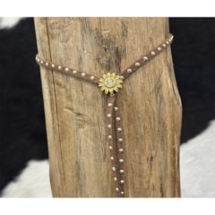 Choker MIN-013 Marrom/Dourado