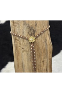 Choker MIN-013 Marrom/Dourado