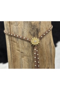 Choker MIN-013 Marrom/Dourado