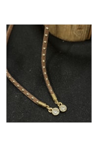 Choker MIN-013 Marrom/Dourado