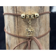 Choker MIN-016 Marrom/Dourado
