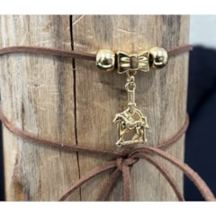 Choker MIN-016 Marrom/Dourado