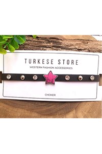 Choker Turkese Store Pink Star CH274