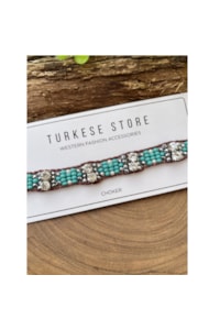 Choker Turkese Store Western Hand Turquoise CH304