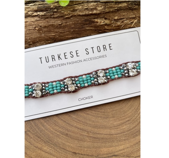 Choker Turkese Store Western Hand Turquoise CH304