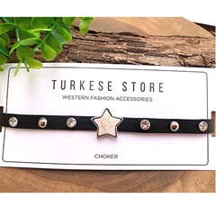 Choker Turkese Store White Star CH276