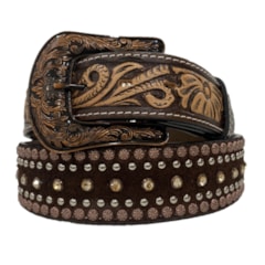 Cinto Arizona Belts c/Rebites Marrom/Natural 7147