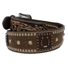 Cinto Arizona Belts c/Rebites Marrom/Preto 7156