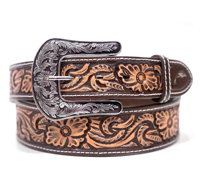 Cinto Arizona Belts Entalhado Marrom 7164