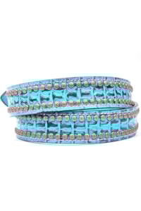 Cinto Arizona Belts Print Jacaré Azul Turquesa 7150