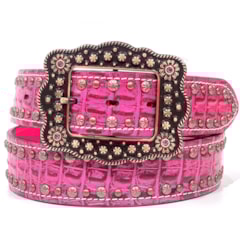 Cinto Arizona Belts Print Jacaré Pink 7171
