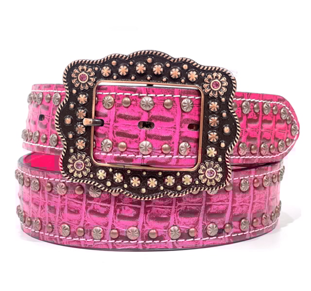 Cinto Arizona Belts Print Jacaré Pink 7171