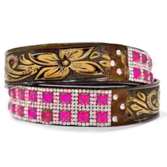 Cinto Infantil Mineirinho Havana/Rosa/Strass C-ENT