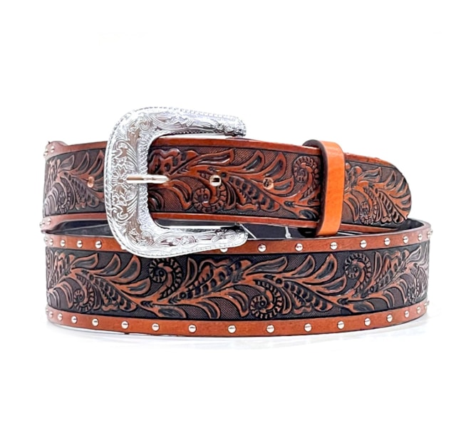 Cinto New Belts Country Entalhado C/Rebites 7705-1