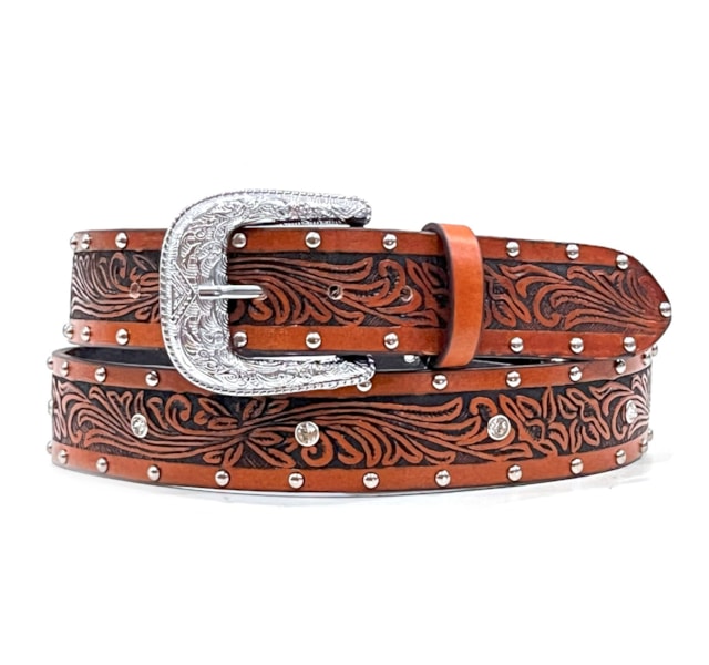 Cinto New Belts Country Entalhado C/Strass 6610-1