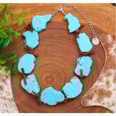 Colar Turkese Store C/ Pedras Turquesa CL336