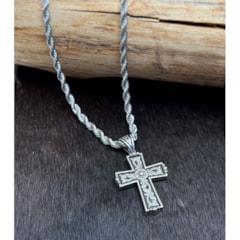 Colar Twister Crucifixo Preto 32110