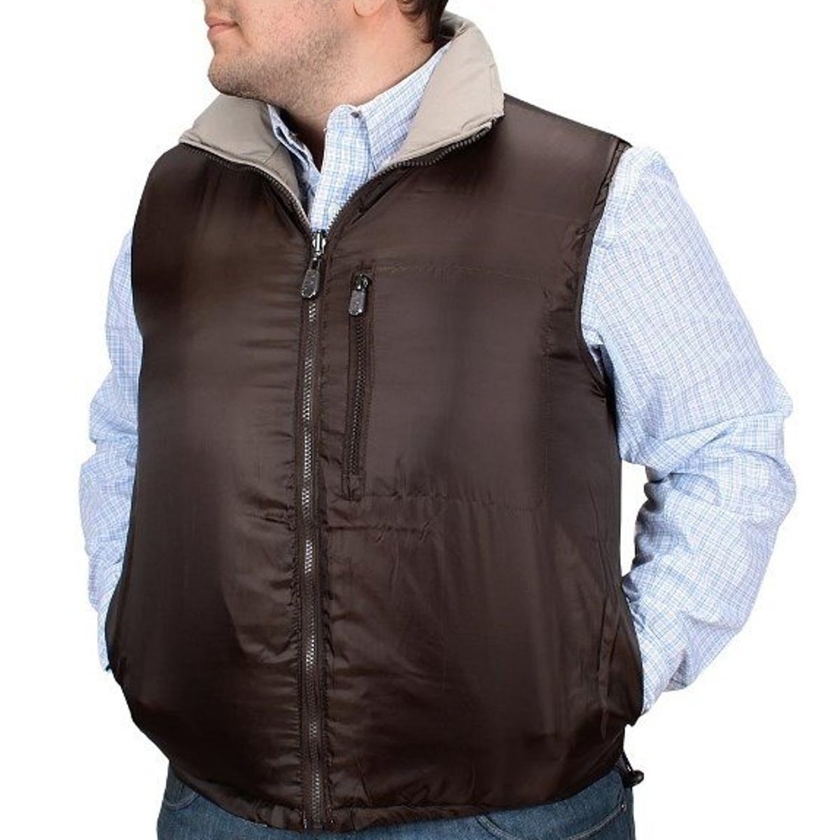 Colete Avalon Sport Marrom Areia/Marrom Importado NV602/A | Cris & Cia