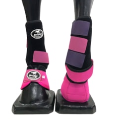 Conjunto Ventrix Caneleira e Cloche Preto/Pink/Roxo BH-02