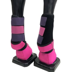 Conjunto Ventrix Caneleira e Cloche Preto/Pink/Roxo BH-02