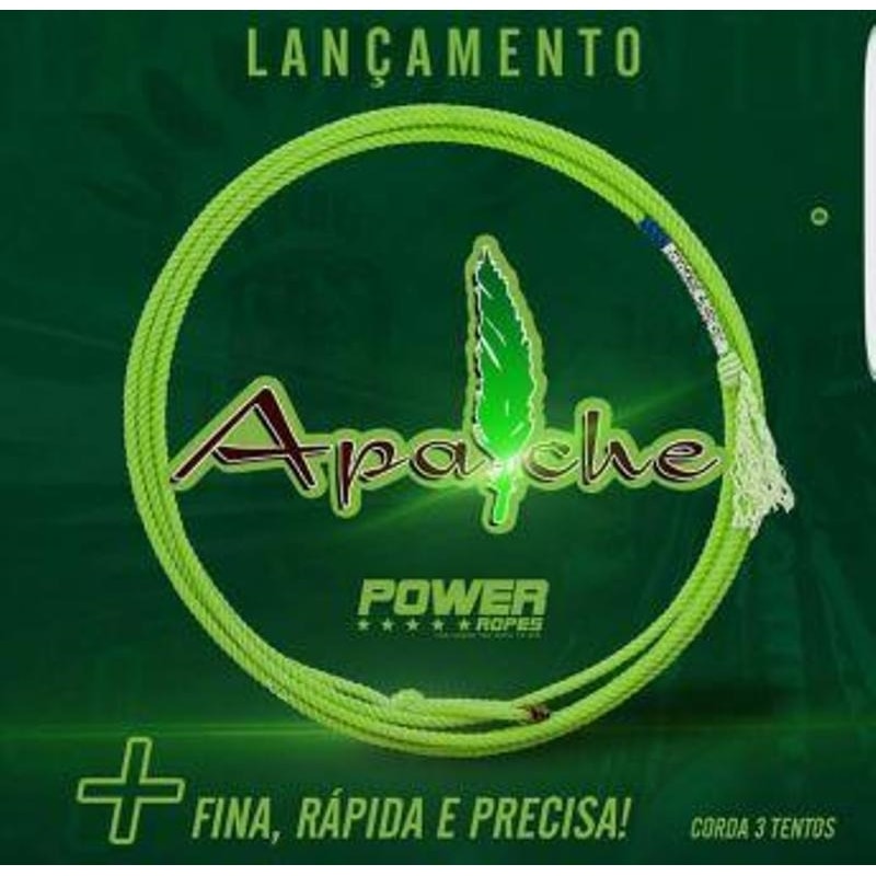 Corda de Laço Power Ropes 3 Tentos Apache Para Laço Em Dupla