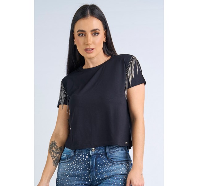Cropped Miss Country Glow 3095 Preto