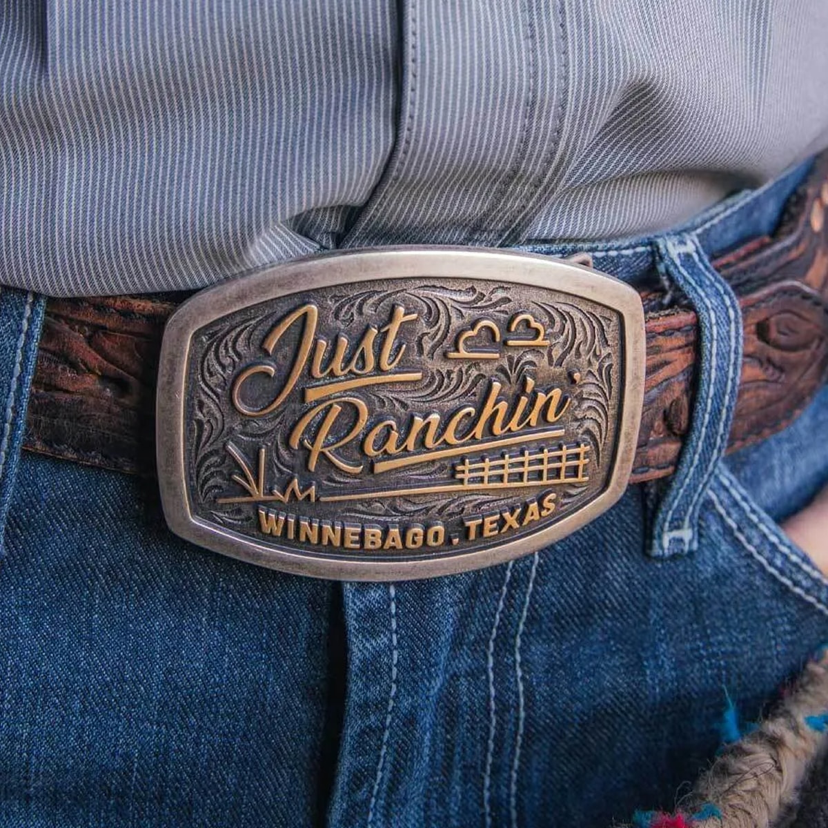 Fivela Montana Silversmiths Just Ranchin A1043DB | Cris & Cia