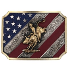 Fivela Montana Silversmiths Patriot Bull Rider A865