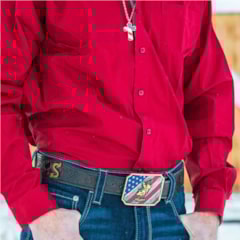 Fivela Montana Silversmiths Patriot Bull Rider A865