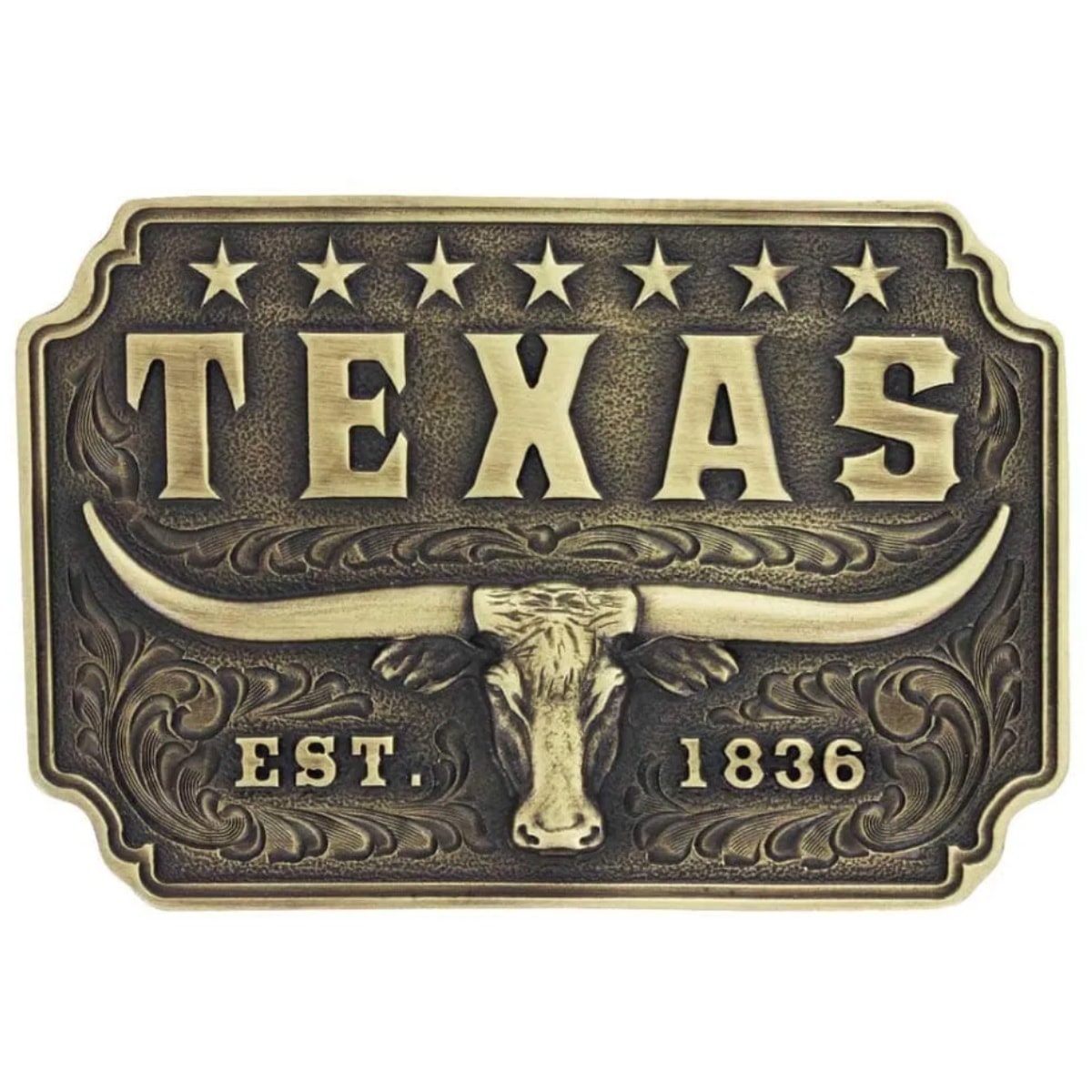 Fivela Montana Silversmiths Texas Long Horn A843 | Cris & Cia