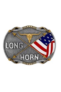 Fivela Sumetal Long Horn Bandeira 12870FE