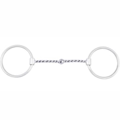 Freio Partrade 255527 SS Ring Snaffle Bit Twisted Wire