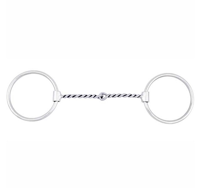 Freio Partrade 255527 SS Ring Snaffle Bit Twisted Wire