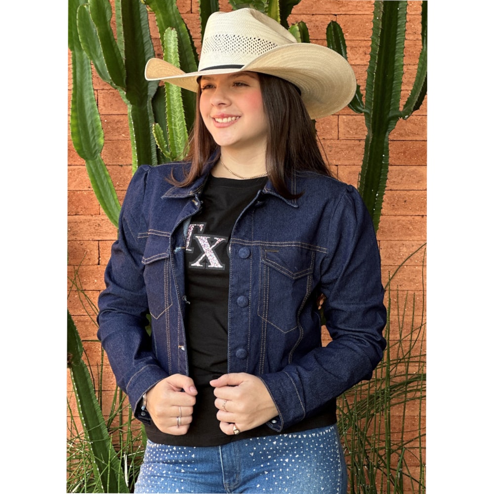 Jaqueta Cropped Os Vaqueiros Amaciada V24-24002 Cris Cia