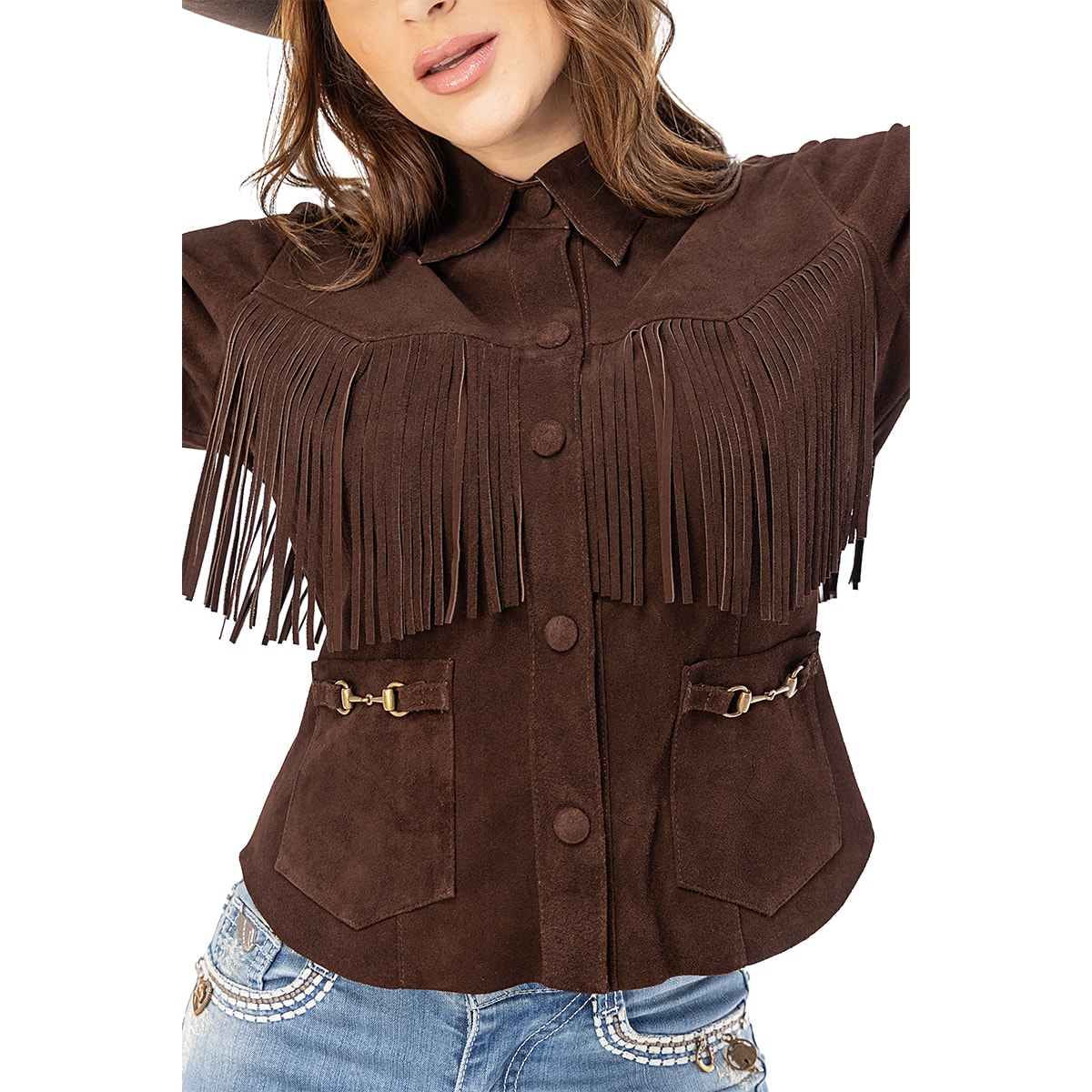 Jaqueta Zenz Western Couro C/ Franja ZW0225055 | Cris & Cia