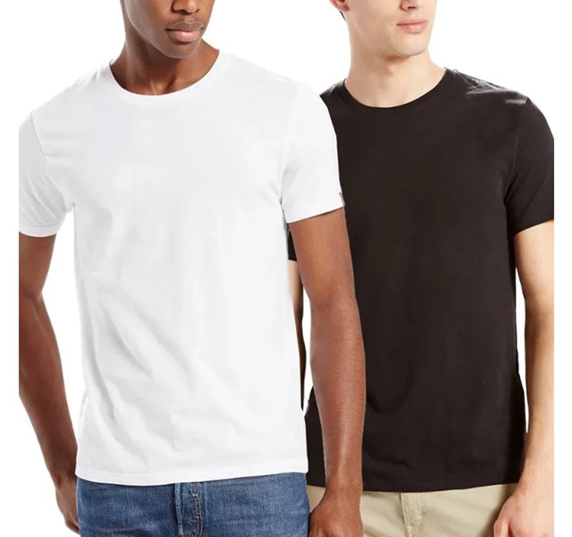 Kit Camiseta Levi's Basica Preto e Branco LB0020002/LB0020001