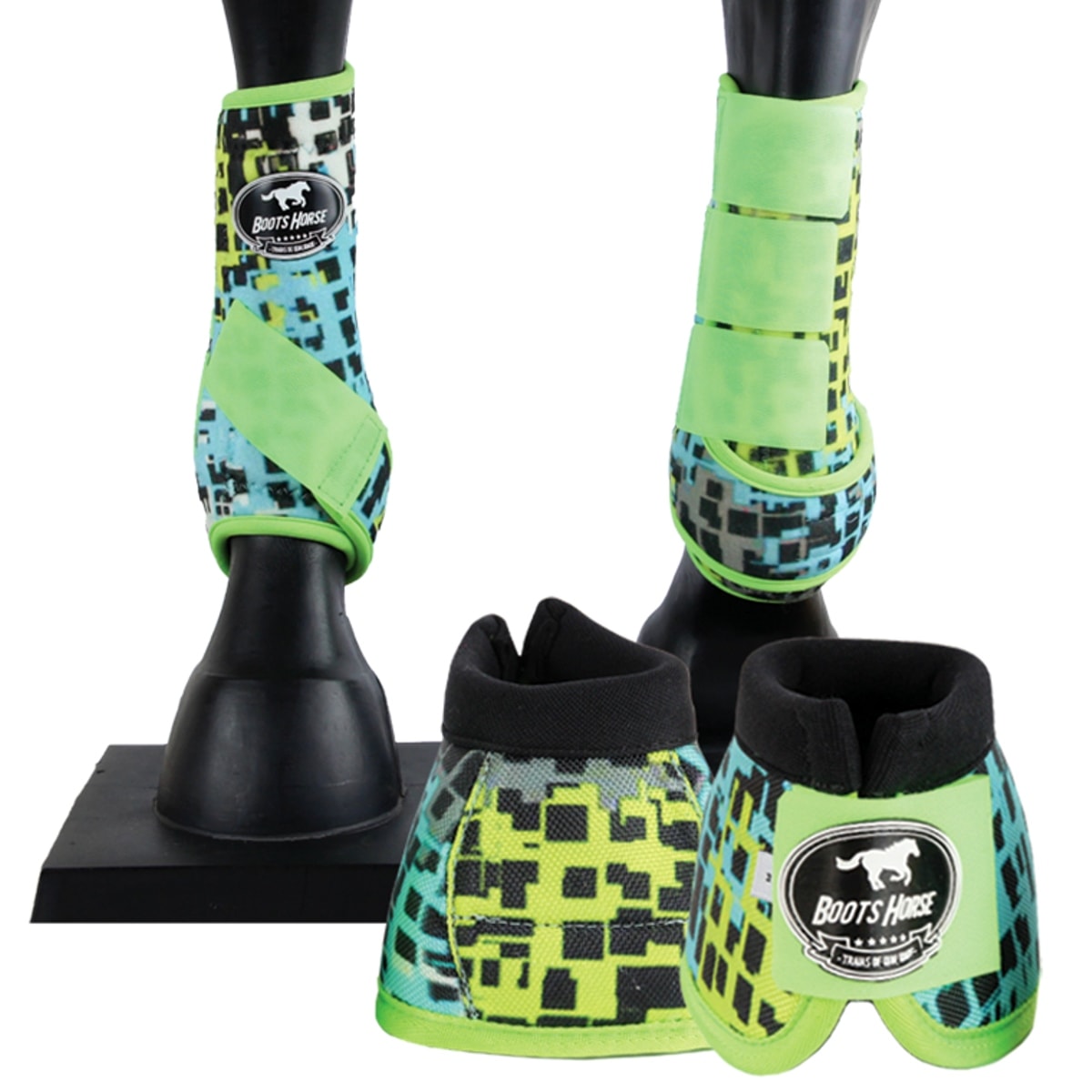Kit Ventrix Caneleira e Cloche Estampado/Verde Neon BH-02-E 5284