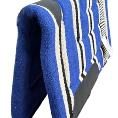 Manta Mustang Importada Azul Royal/Bege/Preto 1119-MU