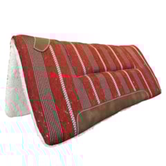 Manta Pyramid Quadrada 659 Vermelho/Marrom/Branco