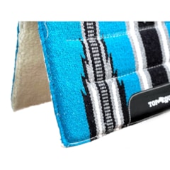 Manta Top Equine 12477 Azul Claro/Preto/Cinza